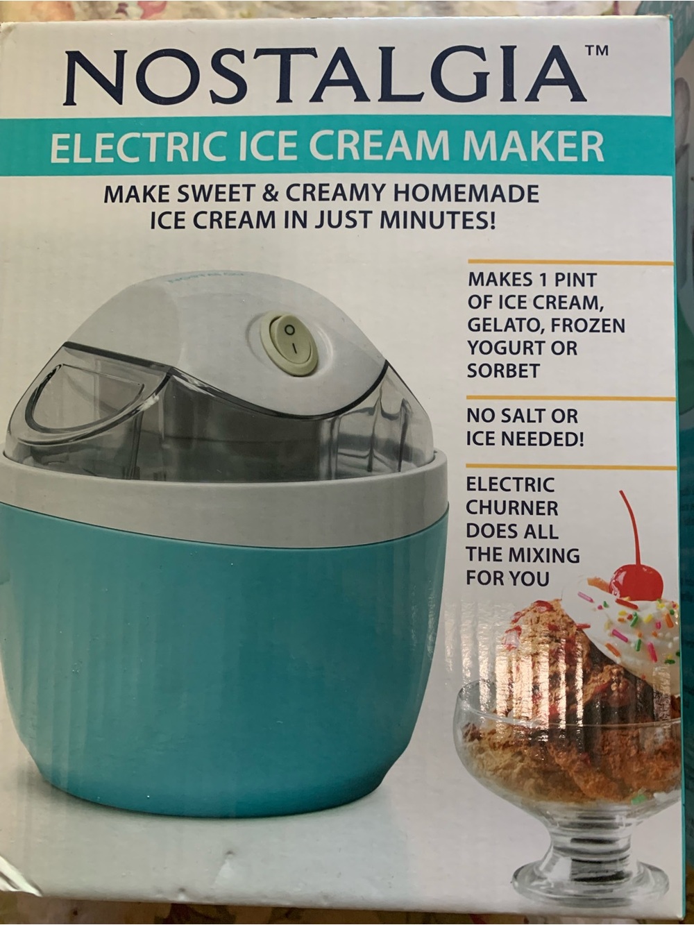 Brand new Nostalgia retro Ice cream maker